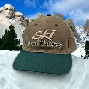 Ski Mount Rushmore Embroidered Strapback Trucker Hat Cap Snowboarding Snowfall